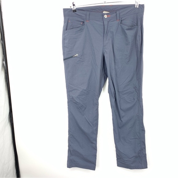 LL Bean Men Size 35 x 30 Pants Blue Slim Straight Nylon Stretch Quick Dry Cargo - Picture 1 of 7
